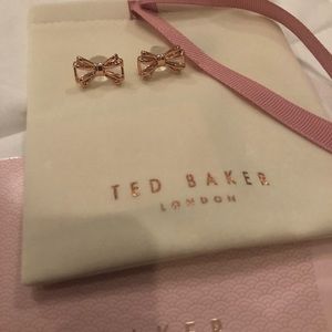 Ted Baker London Rose Gold Sweetie Bow Earring NWT